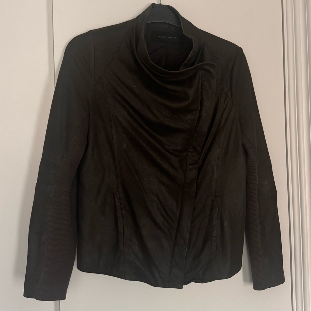 Elie Tahari 100%lamb leather jacket